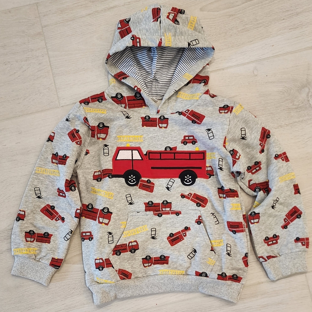 Firefighter fire truck pullover hoodie